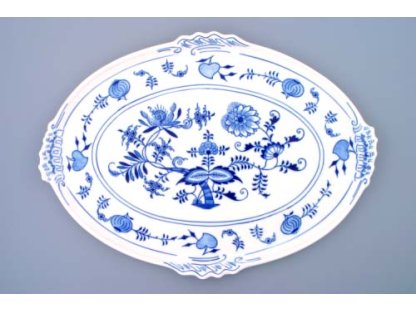 Zwiebelmuster Ovales Tablett 42cm Original Bohemia Porzellan Dubi Karlsbader 