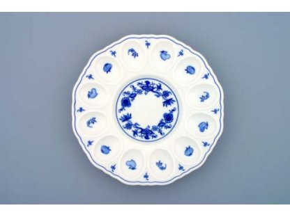 Cibulák podnos párty na vajcia 24,3 cm originálny cibuľový porcelán Dubí, cibuľový vzor
