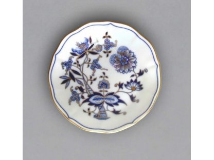 Cibulák podšálek A/1 13 cm, originální cibulák zlacený, cibulákový porcelán Dubí
