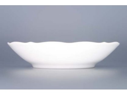 Cibulák podšálek bílý C, 15,5 cm, originální cibulákový porcelán Dubí, cibulový vzor,