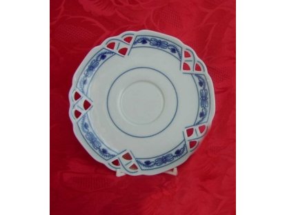 Cibulák Podšálek čaj ozdobný 15,3 cm originální cibulákový porcelán Dubí, cibulový vzor,