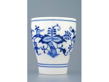 Cibulák pohárek bez oušek 0,25 l originální cibulákový porcelán Dubí, cibulový vzor,
