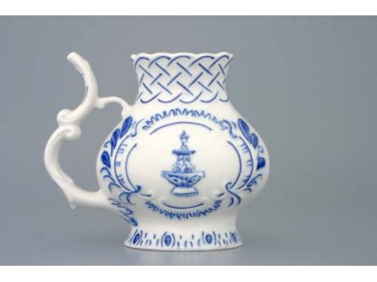Cibulák pohárek lázeňský reliéfní Teplice 12 cm originální cibulákový porcelán Dubí, cibulový vzor,