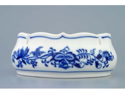 Cibulák popolník guľatý s výrezmi 13 cm cibulový porcelán, originálny porcelán Dubí, 2. akosť