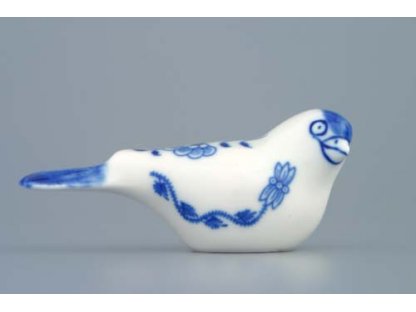 Cibulák Ptáček 1 dlouhý 13 cm originální cibulákový porcelán Dubí, cibulový vzor,
