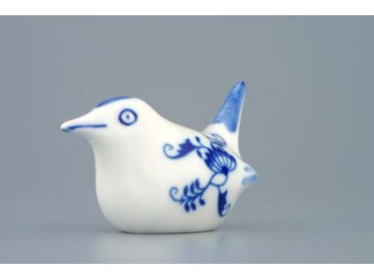 Cibulák vtáčik 2 - malý 9 cm cibulový porcelán, originálny cibulák Dubí 2. akosť