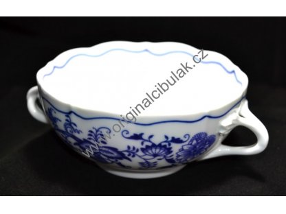 Cibulák cup and saucer broth with 2 handles 0,30 l original porcelain Dubí 2nd quality