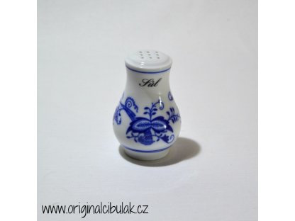 Cibulák slánka sypací s nápisem Sůl 5 cm originální český porcelán Dubí