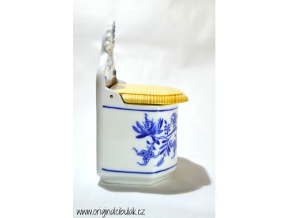 Cibulák slánka závěsná s dřevěným víčkem s nápisem CUKR 0,70 l originální porcelán Dubí 2.jakost