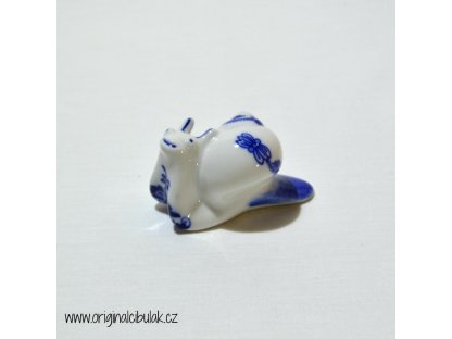 Cibulák Šnek 6,5 cm originální cibulákový porcelán Dubí, cibulový vzor,