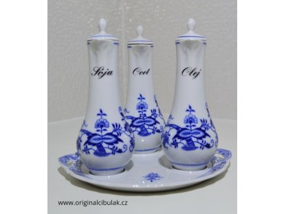 Cibulák Souprava karafová, originální cibulákový porcelán Dubí, cibulový vzor