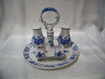 Cibulák Souprava stolní 21 cm originální cibulákový porcelán Dubí, cibulový vzor,