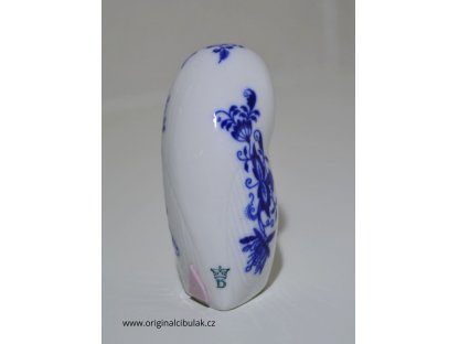 Cibulák Sova 8,7 cm originální cibulákový porcelán Dubí, cibulový vzor,