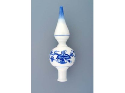 Cibulák Špička vánoční hladká 22 cm originální cibulákový porcelán Dubí, cibulový vzor