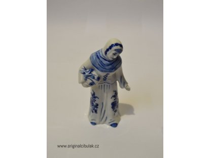 Cibulák Stařenka s uzlíkem 15 cm originální cibulákový porcelán Dubí, cibulový vzor,