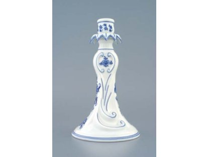 Cibulák svícen  1983, 22 cm originální cibulákový porcelán Dubí, cibulový vzor,