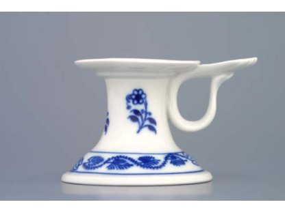 Zwiebelmuster Candle Holder 1991 with Handle, Original Bohemia Porcelain from Dubi