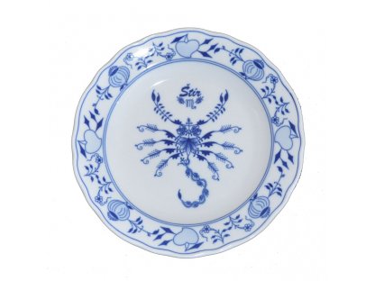 Cibulák tanier Štír zverokruh horoskop 24 cm cibulový porcelán originálny cibulák Dubí