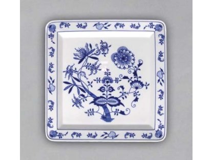 Cibulák tanier štvorhranný 27,5 cm cibulový porcelán originálny cibulák Dubí