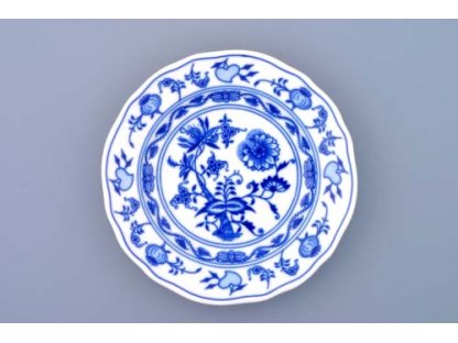 Cibulák talíř dezertní 15 cm originální cibulákový porcelán Dubí, cibulový vzor