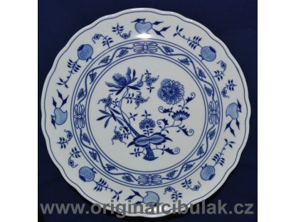 cibulák talíř dortový 31 cm originální český porcelán Dubí, 2.jakost
