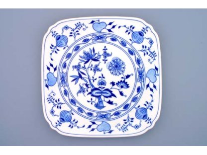 Zwiebelmuster Square Plate 29cm, Original Bohemia Porcelain from  Dubi