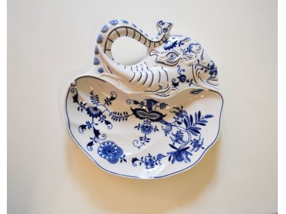 Cibulák Tanier Kala slonie ucho na stenu 31 cm Originálny Český Porcelán Dubí