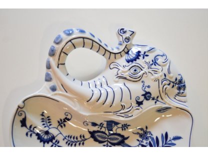 Cibulák Tanier Kala slonie ucho na stenu 31 cm Originálny Český Porcelán Dubí