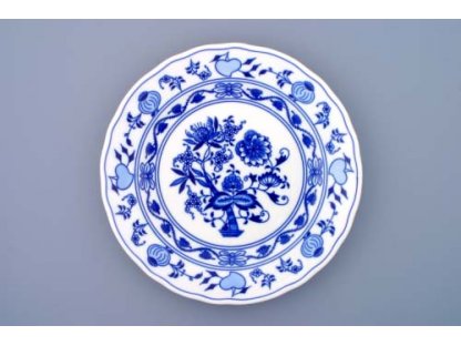 Zwiebelmuster Flat Plate 26cm, Original Bohemia Porcelain from Dubi