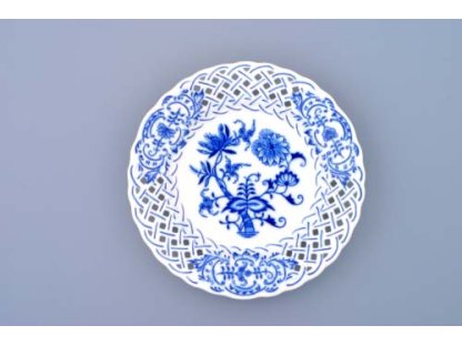 Zwiebelmuster Durchbrochener Teller 15 cm Original Bohemia Porzellan Dubi Karlsbader 2.Wahl