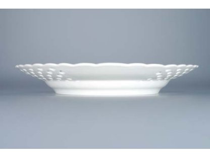 Cibulák talíř prolamovaný 24 cm originální cibulákový porcelán Dubí, cibulový vzor,