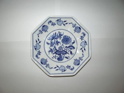 Cibulák tanier stolný Oktan  osemhranný 19,5 cm cibulový porcelán originálny cibulák Dubí