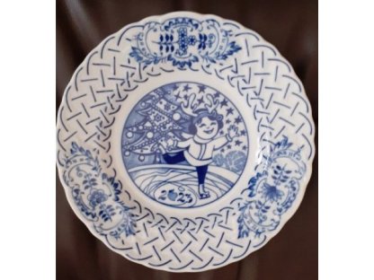 Cibulák tanier závesný výročný 2023 18 cm český porcelán Dubí