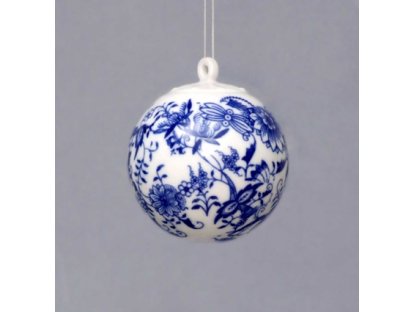 Cibulák Vánoční koulička 5,8 cm originální cibulákový porcelán Dubí, cibulový vzor
