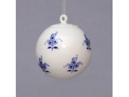 Zwiebelmuster Christmas Ornamet Ball, Original Bohemia Porcelain from Dubi