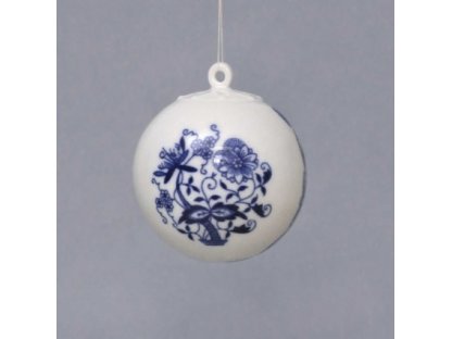Cibulák Vánoční koulička 5,8 cm originální cibulákový porcelán Dubí, cibulový vzor
