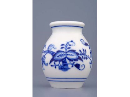 Cibulák váza  1209, 7 cm, originální cibulákový porcelán Dubí, cibulový vzor,