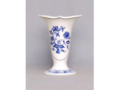 Cibuľová váza 20 cm Dux 505/3, pôvodný dubský porcelán, cibuľový vzor, 2. akosť