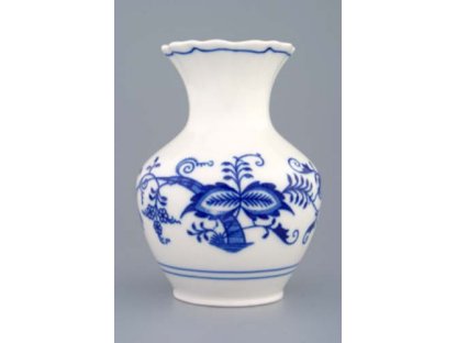 Cibulák váza  2544 , 13,5 cm originální cibulákový porcelán Dubí, cibulový vzor,