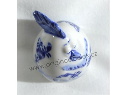 Cibulák Vejce slepička 7,1 cm originální cibulákový porcelán Dubí, cibulový vzor,