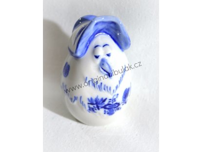 Cibulak sliepočka s čapcom 7,3 cm cibulový porcelán originálny cibulák Dubí