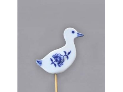 Zwiebelmuster Easter Decoration Goose, Original Bohemia Porcelain from Dubi