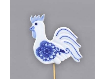 Zwiebelmuster Little Rooster, Easter Decoration, Original Bohemia Porcelain from Dubi