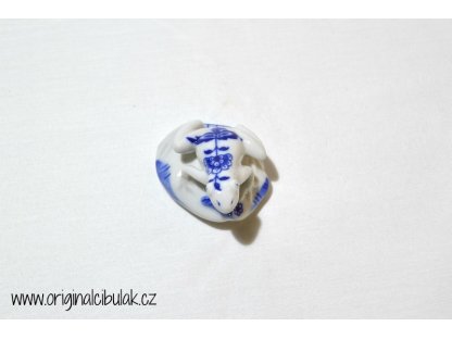 Cibulák Žabka 5,5 cm originální cibulákový porcelán Dubí, cibulový vzor,