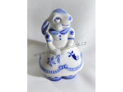 Cibulák  Zajačica 10 cm originálny cibulák český porcelán Dubí, cibuľový vzor,
