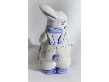 Cibulák Zajíc v kalhotách 11 cm originální cibulákový porcelán Dubí, cibulový vzor,