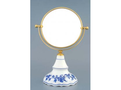 Zwiebelmuster Round Gold Mirror Revolving,  Original Bohemia Porcelain from Dubi