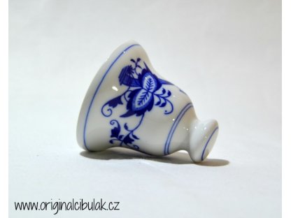 Cibulák zvonek s bambulkou zmenšený, 6,4 cm, originální cibulákový porcelán Dubí, cibulový vzor