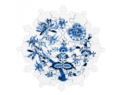 Cibulák Cibulákové puzzle 19 dielov 24cm Originálny Český Porcelán Dubí 