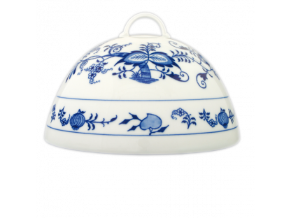 Zwiebelmuster Cloche Deckel für Lebensmittel 20cm 800g Original Bohemia Porzellan Dubi Karlsbader
